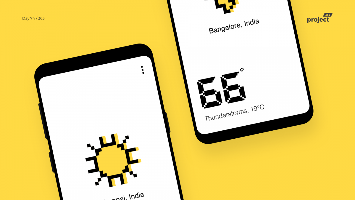 Day 74 – Pixel Weather App