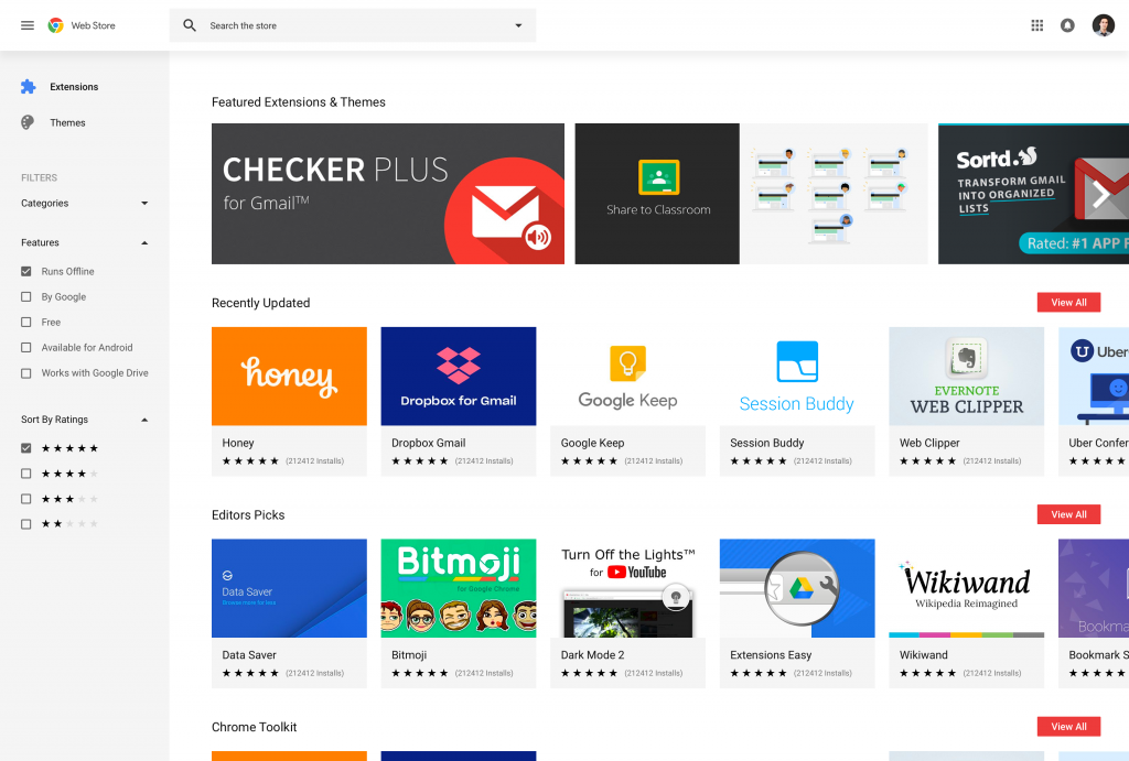 Day 86 - Chrome Web Store - Redesign - Project365