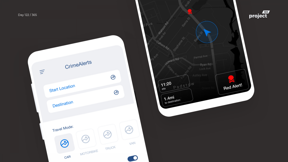 Day 122 – CrimeAlerts – Navigation Safety App