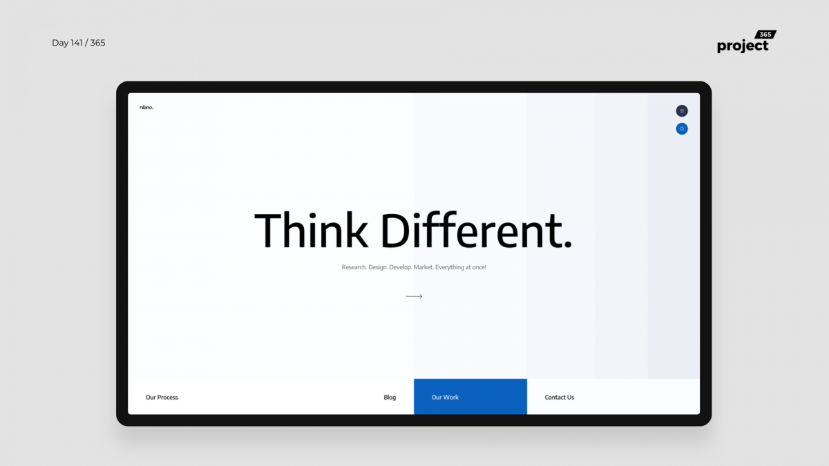 Day 141 – Minimal Agency Website Concept