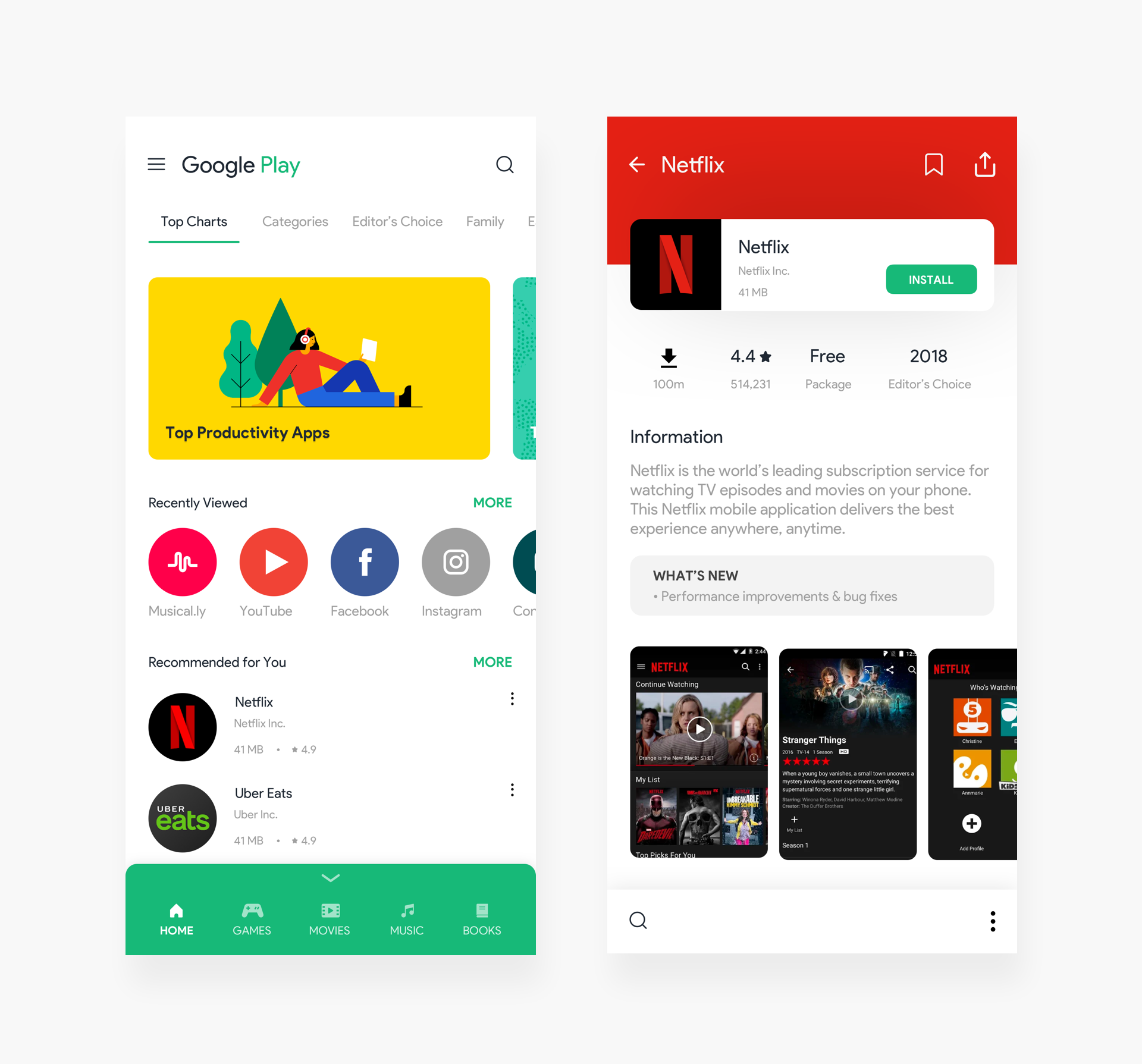 Google Play Store Design