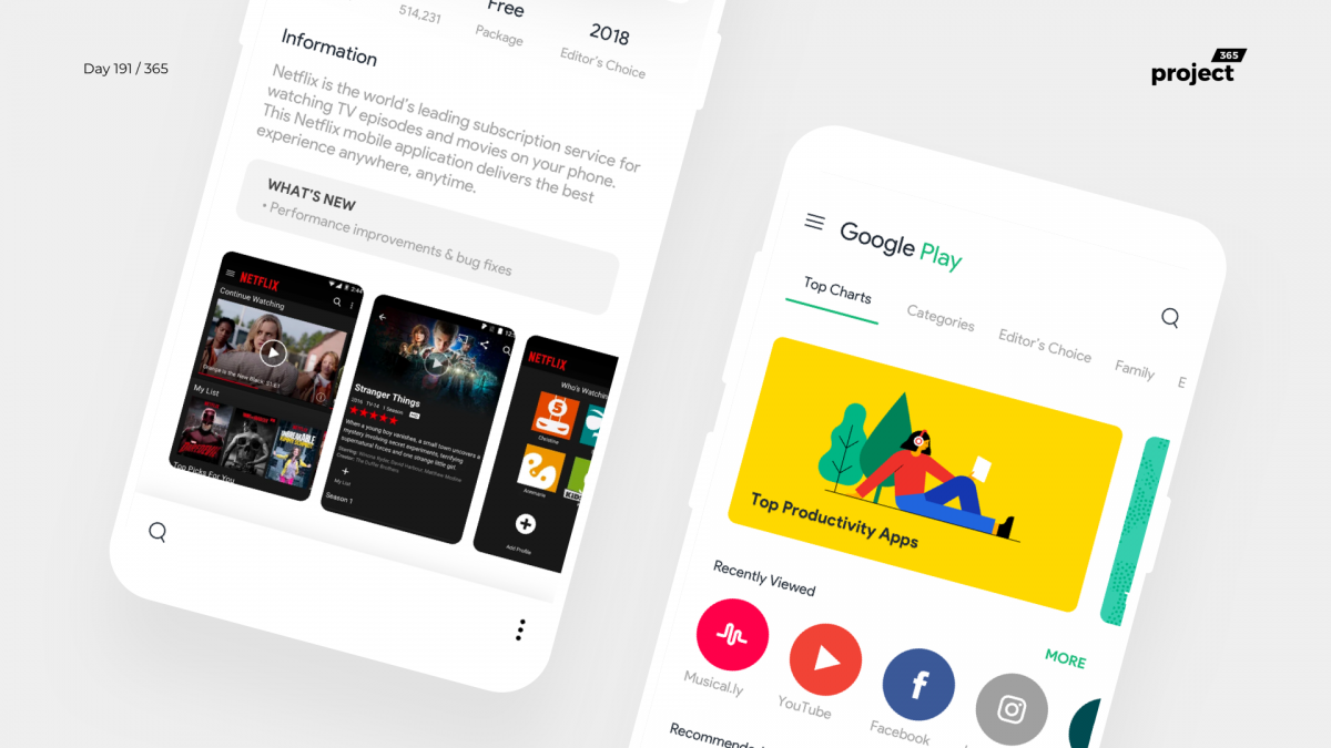 Day 191 – Google Play Store Redesign – Material 2.0