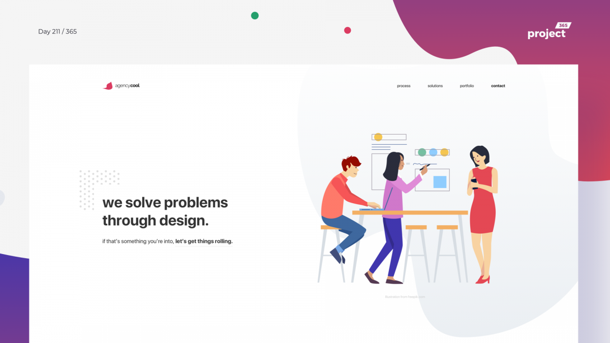 Day 211 – Design Agency Website Concept