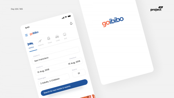 Day 226 – GoIbibo App Redesign Concept