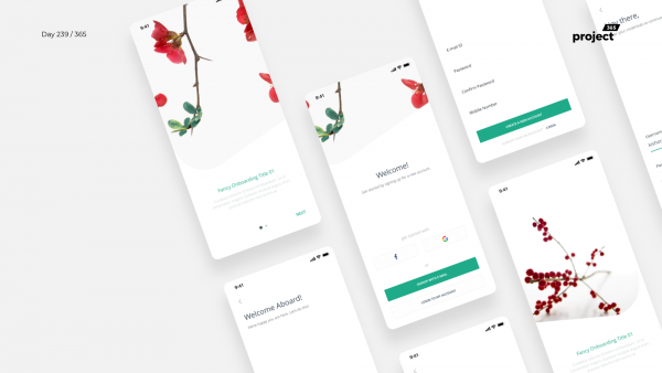 Day 239 – Minimal App Onboarding Concept