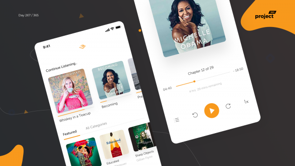 Day 268 – Audible.com App Redesign Concept