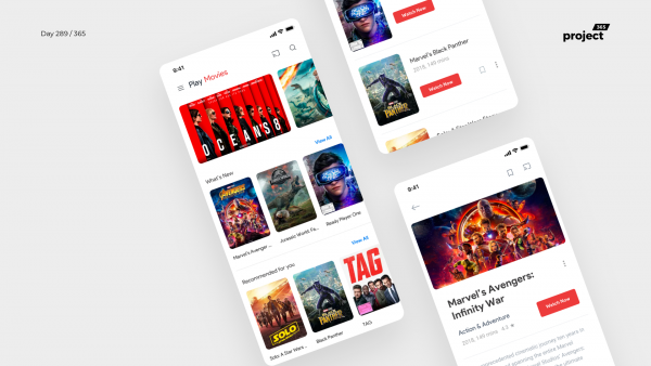 Day 289 – Google Play Movies App Redesign