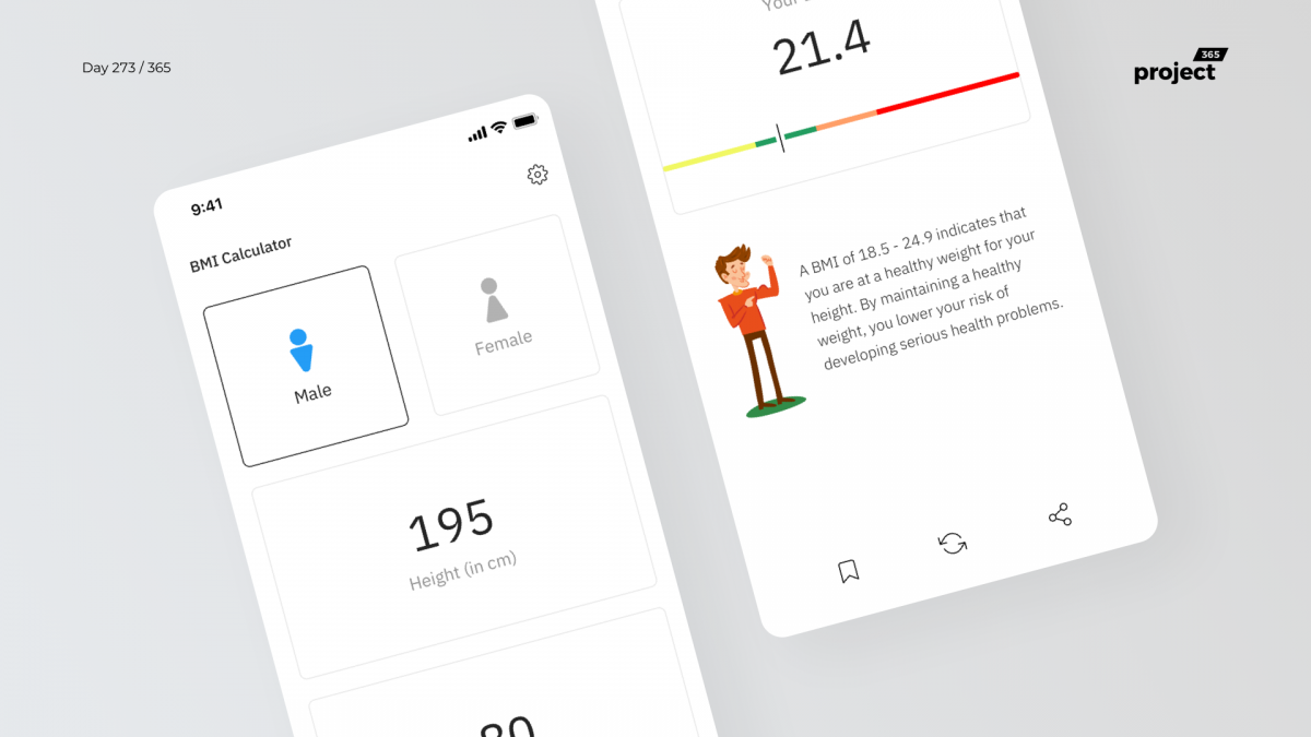 Day 273 – BMI Calculator App Concept