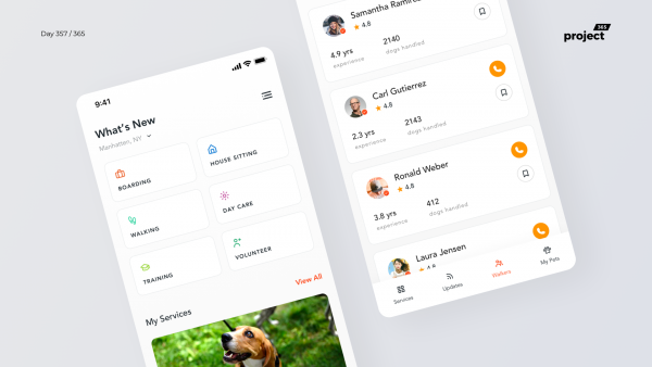Day 357 – Dog Sitters App Concept